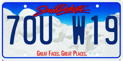 SD license plate 70UW19