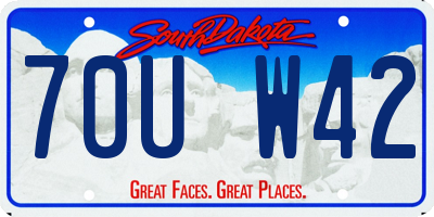 SD license plate 70UW42