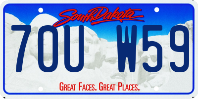 SD license plate 70UW59