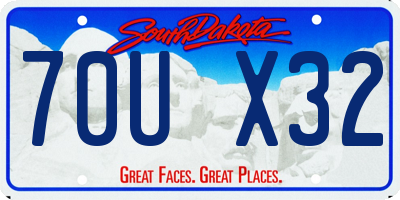 SD license plate 70UX32