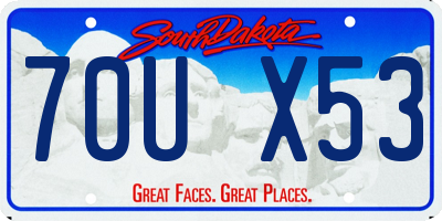 SD license plate 70UX53