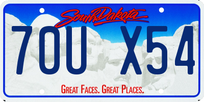 SD license plate 70UX54