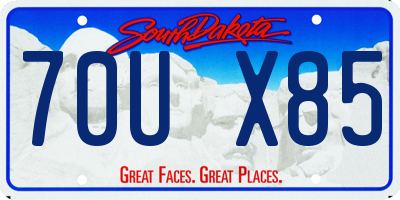 SD license plate 70UX85