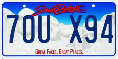 SD license plate 70UX94