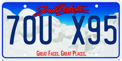 SD license plate 70UX95