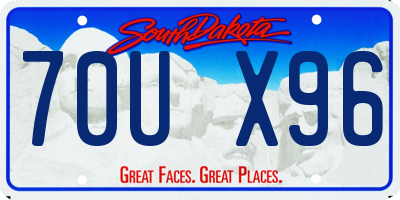 SD license plate 70UX96