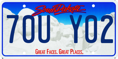 SD license plate 70UY02