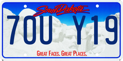 SD license plate 70UY19