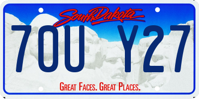 SD license plate 70UY27