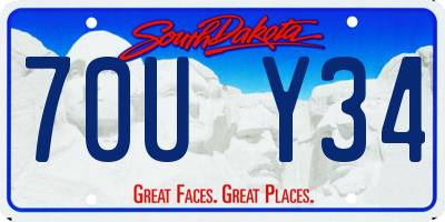 SD license plate 70UY34