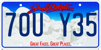 SD license plate 70UY35