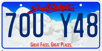 SD license plate 70UY48