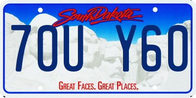 SD license plate 70UY60