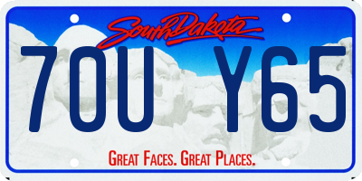 SD license plate 70UY65