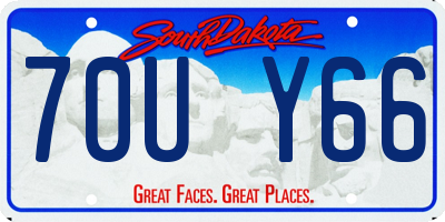 SD license plate 70UY66