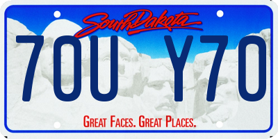 SD license plate 70UY70