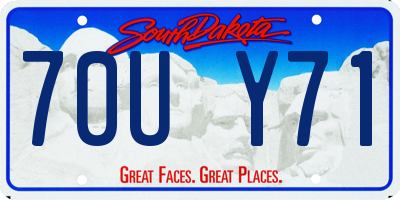 SD license plate 70UY71