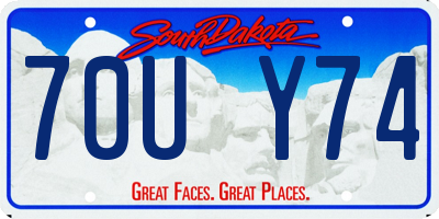 SD license plate 70UY74