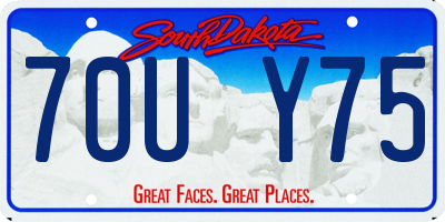 SD license plate 70UY75