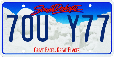 SD license plate 70UY77