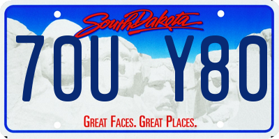SD license plate 70UY80