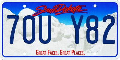 SD license plate 70UY82