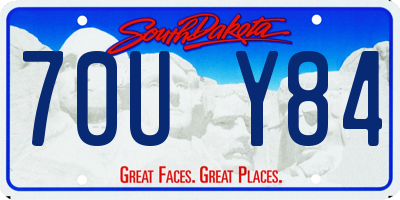 SD license plate 70UY84