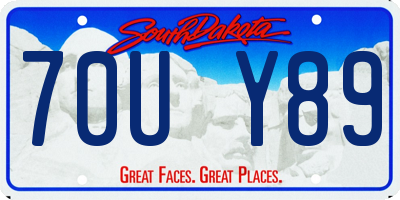 SD license plate 70UY89