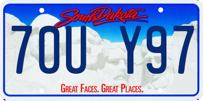 SD license plate 70UY97