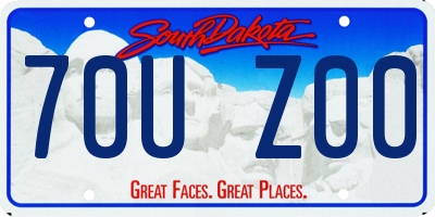 SD license plate 70UZ00