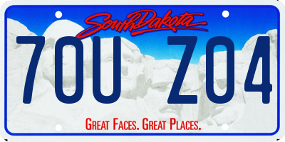 SD license plate 70UZ04
