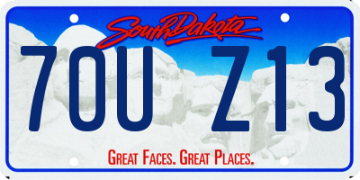 SD license plate 70UZ13