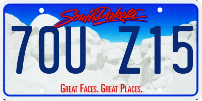 SD license plate 70UZ15