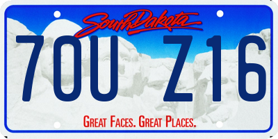 SD license plate 70UZ16
