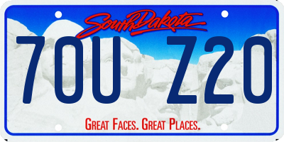 SD license plate 70UZ20