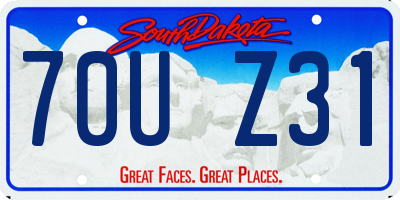 SD license plate 70UZ31
