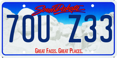SD license plate 70UZ33