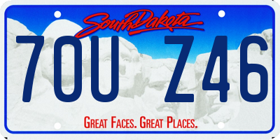 SD license plate 70UZ46