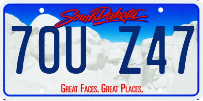 SD license plate 70UZ47