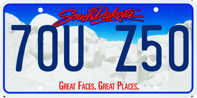 SD license plate 70UZ50