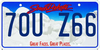 SD license plate 70UZ66