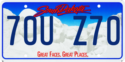 SD license plate 70UZ70