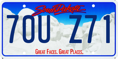 SD license plate 70UZ71
