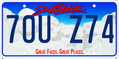 SD license plate 70UZ74