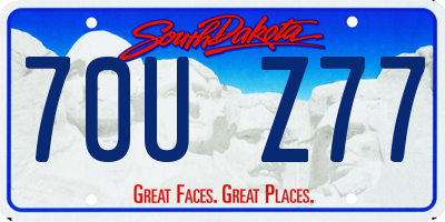 SD license plate 70UZ77