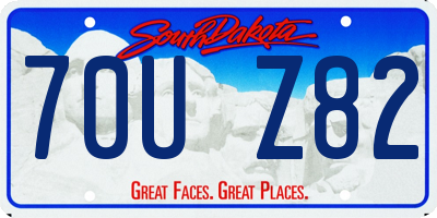 SD license plate 70UZ82