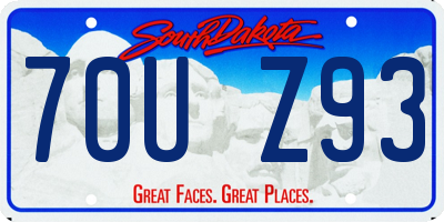 SD license plate 70UZ93