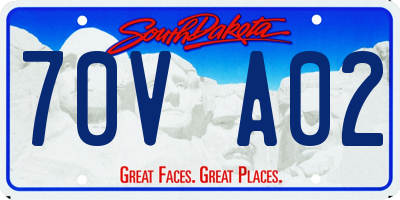 SD license plate 70VA02