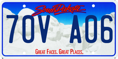 SD license plate 70VA06