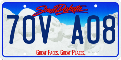 SD license plate 70VA08